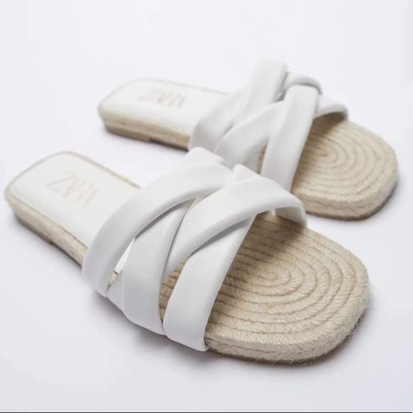 ZARA Juite Quilted Leather Flat size 10 Size 41 - Picture 4 of 7